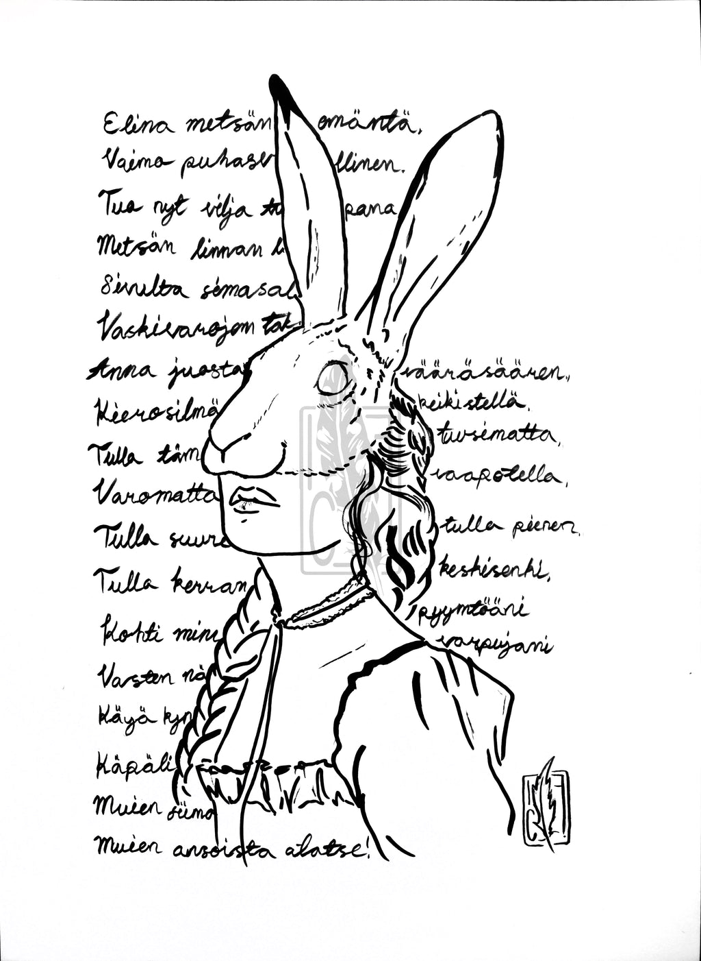 Jäniksiä pyytäissä