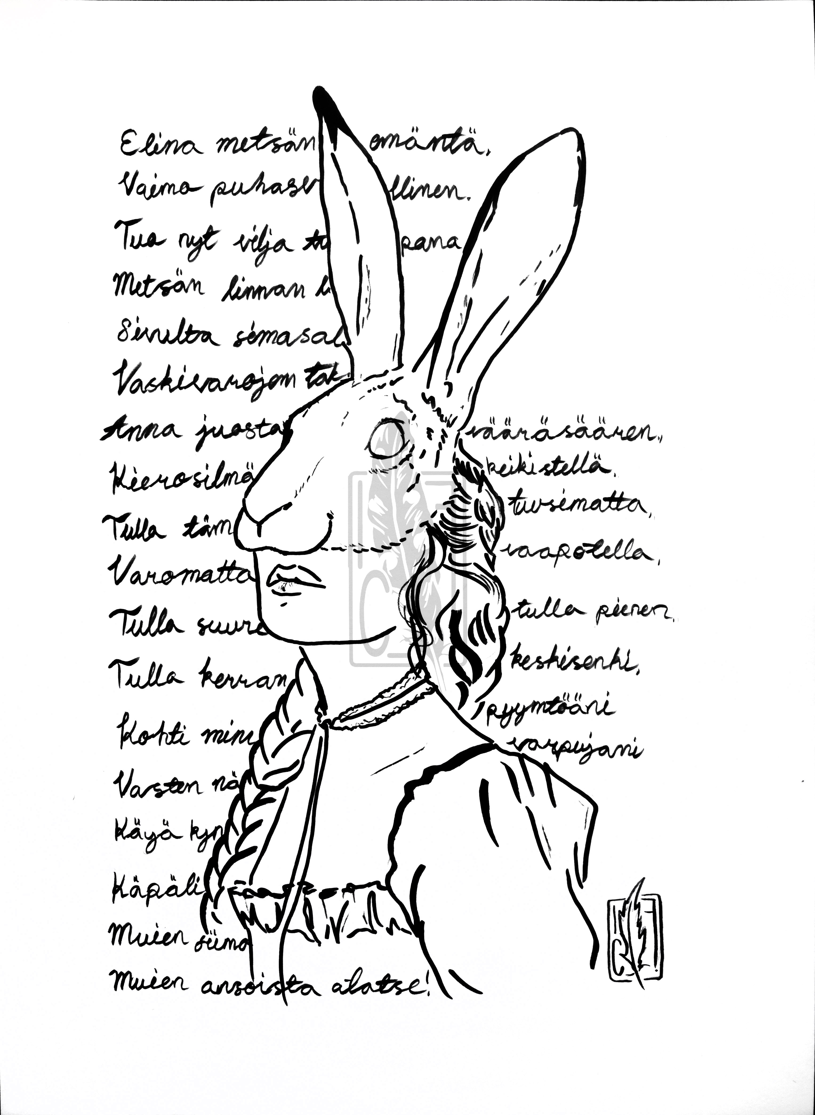 Jäniksiä pyytäissä