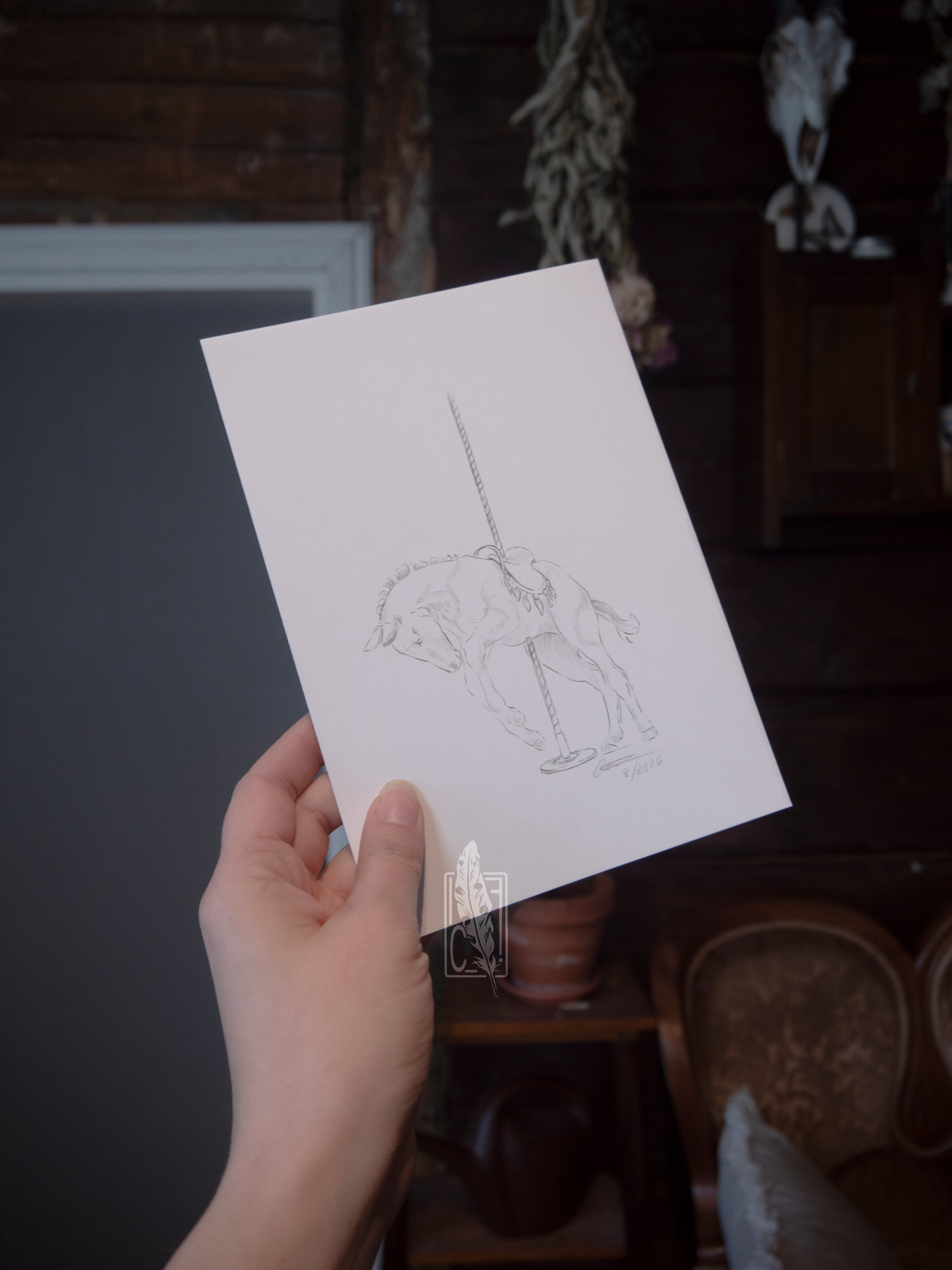 Carousel foal sketch