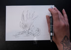 Wolf with antler sketch