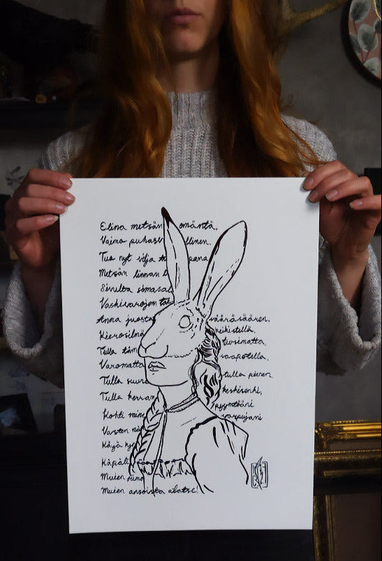 Jäniksiä pyytäissä